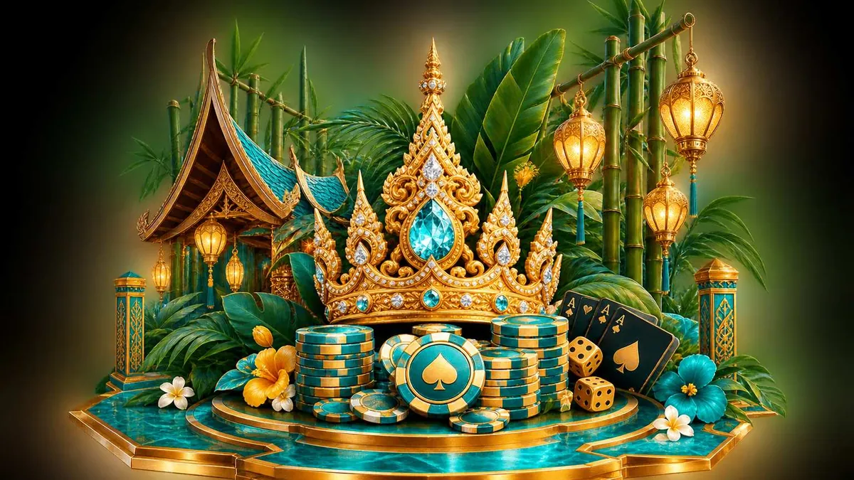 Mahkota emas kerajaan sebagai simbol pasar spesial yang penuh hadiah kejutan